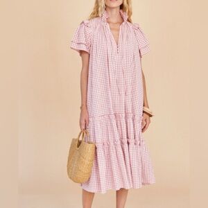 HUNTER BELL • Matthews Dress Rosette Check size M